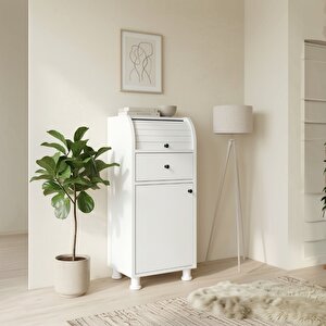 %100 Mdf Çekmeceli Ve Raflı Ekmeklik Dolabı - Kaydırmaz Kulplu