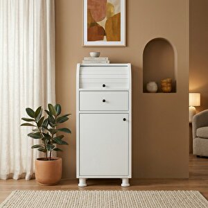 %100 Mdf Çekmeceli Ve Raflı Ekmeklik Dolabı - Kaydırmaz Kulplu