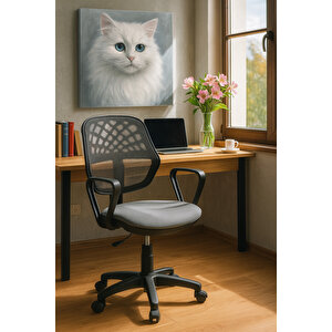 Ofis Koltuğu, Büro Koltuğu, Berjer ,çalışma Sandalyesi, Oyuncu Koltuğu, Ofis Sandalyesi Gri