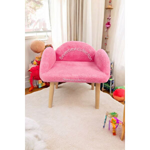 Çocuk Sandalyesi, Pembe Rengi, Çocuk Pufu , Sırtlı Puf , Çocuk Puf, Çocuk Dinleme Koltuğu Pembe