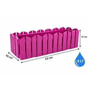 Ozn-616 Efes Askılı Balkon Saksı Takımı 9 Litre No:2 Vişne