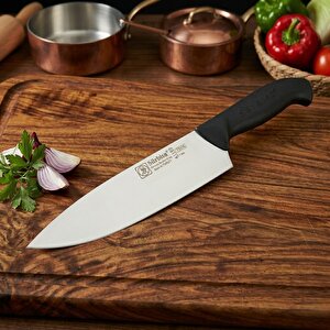 Sürbisa 61180 Şef Aşçı Bıçağı Sürmene Bıçağı Paslanmaz Çelik Profesyonel Et Kesim Doğrama İçin 34 Cm
