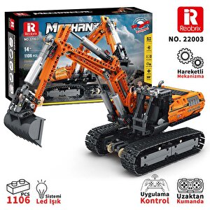 Reobrix Technic 22003 Excavator Kazıcı Kumanda&motorlu Yaratıcı Yapı Blok Seti Building Blocks - 1106 Parça