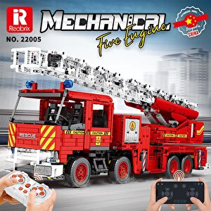 Reobrix 22005 İtfaiye Kamyonu Kumanda&motorlu Yaratıcı Yapı Blok Seti Building Blocks (mechanical Fire Engine)-3266parça