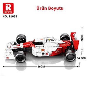 Reobrix Technic 11039 1/8 Mclaren Formula 1 Araba Yaratıcı Yapı Blok Seti Building Blocks -2800parça