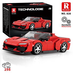 Reobrix Technic 828 Ferrari J50 Spor Araba Yaratıcı Yapı Blok Seti Building Blocks - 298 Parça
