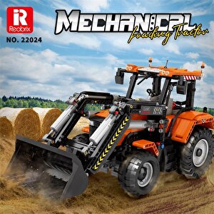 Reobrix Technic 22024 Kepçeli Traktör (loading Tractor) Kumanda&motorlu Yaratıcı Yapı Blok Seti Building Blocks- 1496 Parça