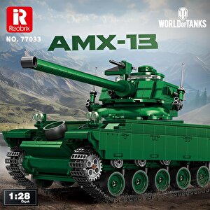 Reobrix 77033 World Of Tanks Fransız Hafif Tankı Amx-13 Yaratıcı Yapı Blok Seti Building Blocks - 1037 Parça