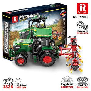 Reobrix Technic 22015 Rc Traktör (john Deere 6130 R) Kumanda&motorlu Yaratıcı Yapı Blok Seti Building Blocks - 1664 Parça