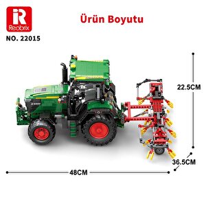 Reobrix Technic 22015 Rc Traktör (john Deere 6130 R) Kumanda&motorlu Yaratıcı Yapı Blok Seti Building Blocks - 1664 Parça