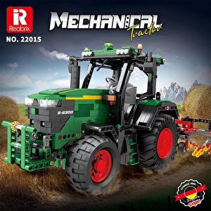 Reobrix Technic 22015 Rc Traktör (john Deere 6130 R) Kumanda&motorlu Yaratıcı Yapı Blok Seti Building Blocks - 1664 Parça
