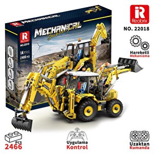 Reobrix Technic 22018 Rc Caterpillar Bulldozer Kumandalı&motorlu Yaratıcı Yapı Blok Seti Building Blocks - 2231 Parça
