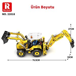 Reobrix Technic 22018 Rc Caterpillar Bulldozer Kumandalı&motorlu Yaratıcı Yapı Blok Seti Building Blocks - 2231 Parça