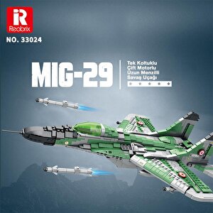 Reobrix 33024 Savaşçı Sovyet Mikoyan Mig-29 Jet Uçak Yaratıcı Yapı Blok Seti Building Blocks - 1387 Parça
