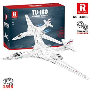 Reobrix 33036 Sovyet Tu-160 Strateji Bombardıman Jet Uçağı Yaratıcı Yapı Blok Seti (tu-160 Strategic Bomber Aircraft) - 1598 Parça