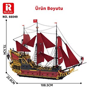 Reobrix 66049 Kraliçe Anne'nin İntikamı Gemi Yaratıcı Yapı Blok Seti Building Blocks (revenge Sailing Ship) - 5666 Parça