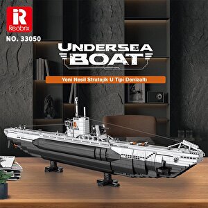 Reobrix 33050 Denizaltı Yaratıcı Yapı Blok Seti Building Blocks (strategic U-type Submarine)-3624parça