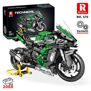 Reobrix Technic 570 Ninja H2 Sx Se Motor Yaratıcı Yapı Blok Seti Building Blocks - 2088 Parça