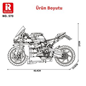 Reobrix Technic 570 Ninja H2 Sx Se Motor Yaratıcı Yapı Blok Seti Building Blocks - 2088 Parça