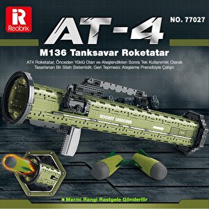 Reobrix 77027 At-4 M136 Antitank Grenade Launcher Yaratıcı Yapı Blok Seti Building Blocks 1748 Parça
