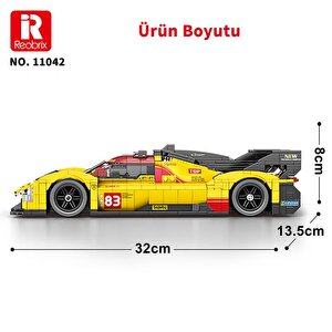 Reobrix Technic 11042 Ferrari 499p Araba Yaratıcı Yapı Blok Seti Building Blocks - 1370 Parça