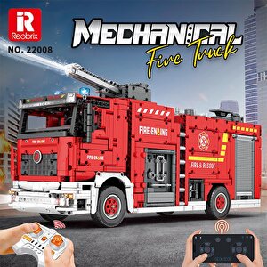 Reobrix Technic 22008 İtfaiye Kamyonu Kumandalı&motorlu Yapı Blok Seti Building Blocks (fire Ladder Truck)- 2692 Parça