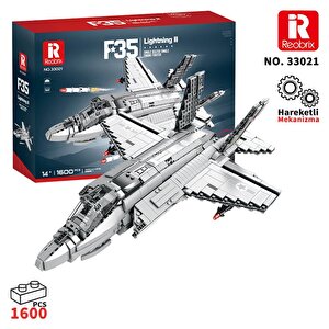 Reobrix 33021 F-35 Lightning Ii Fighter Jet Uçak Yaratıcı Yapı Blok Seti Building Blocks -1600 Parça