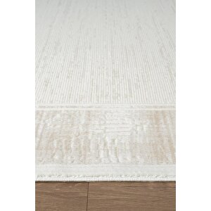 Leon Ln008b Krem Halı Klasik Desen Pamuk Taban Akrilik Tozuaz Salon Yatak Odası Koridor Halısı 160x230 cm