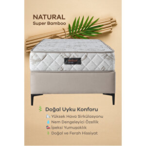 Full Ortopedik Natural Süper Bambu Yaylı Yatak 150x200 cm