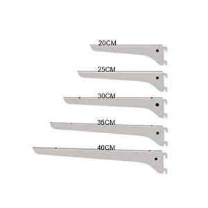 Raf Destek Kolu - Ahşap Raf Desteği, Raf Tutucu Ayak - Sunta, Mdf Destek Kolu Beyaz-2 Adet-30 Cm