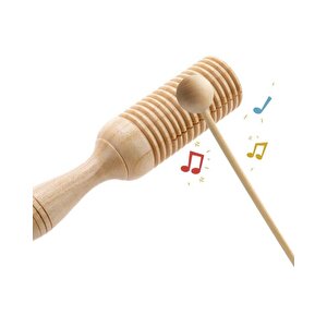 Ahşap Guiro Ritim Müzik Aleti 19 Cm