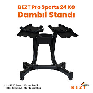 Pro Sports Ayarlanabilir Dambıl seti 2 X 24kg Kırmızı + Stand