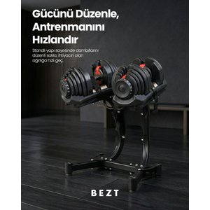 Pro Sports Ayarlanabilir Dambıl seti 2 X 40kg Kırmızı + Stand