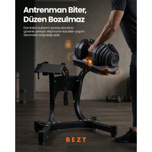 Pro Sports Ayarlanabilir Dambıl seti 2 X 40kg Kırmızı + Stand