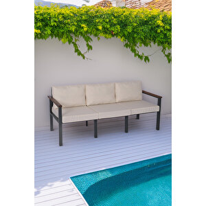 Balkon Mobilyası, Metal Oturma Grubu, Balkon Seti, Kafe Koltuğu, Teras Takımı, 1 Üçlü Koltuk