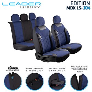 Nissan 200 Sx Lüx Keten Oto Koltuk Kılıfı Ön Arka Takım Edition Mavi̇ Mavi