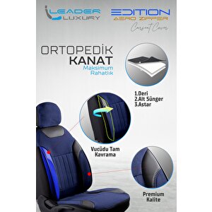 Tofaş Şahin 1.6 Lüx Keten Oto Koltuk Kılıfı Ön Arka Takım Edition Mavi̇ Mavi