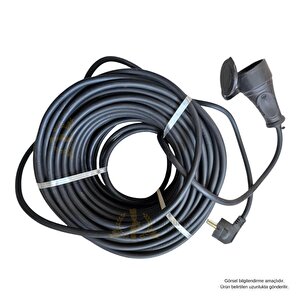 Sgs Kauçuk Uzatma Kablosu Cca 3x1.5 - Tekli Dişi Priz - 30 Mt.