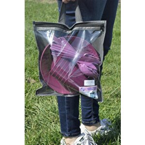 Çantalı Kamp Piknik Seti 4 Kişilik Mor