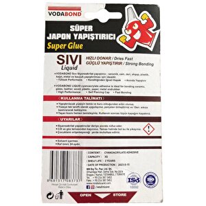 Süper Japon Yapıştırıcı Şeffaf - 3 Gr. - 5 Adet Şeffaf