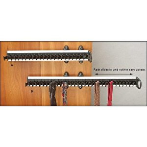 Dolap İçi Sürgülü Kravat Askısı 48cm