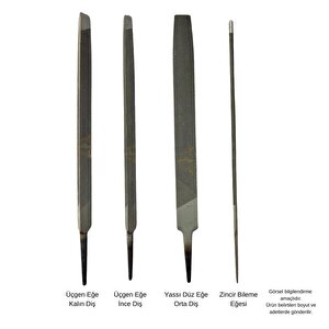 Sgs Üçgen Eğe Regular Kalın Dişli 8" - 200 Mm. - 12 Adet