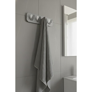 Açık Gri Galvaniz Metal Çok Amaçlı Askılık - Modern Banyo Ve Antre Askısı