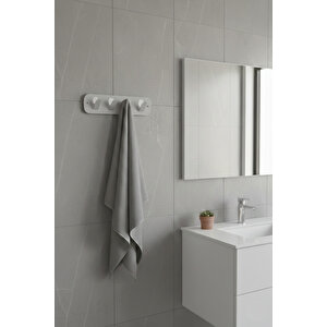 Açık Gri Galvaniz Metal Çok Amaçlı Askılık - Modern Banyo Ve Antre Askısı