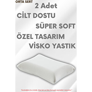 Termal Visko Yastık Isı Dengeleyici Akıllı Lüx Visco Isı Hafızalı Tombul Ortopedik 2 Adet