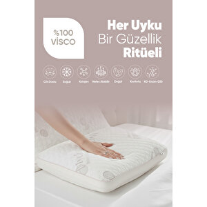 Dinlendirici Tombul Visko Yastık - Ortopedik Hydra Güzellik Yastığı - Hyaluronic Kolajen Yastık