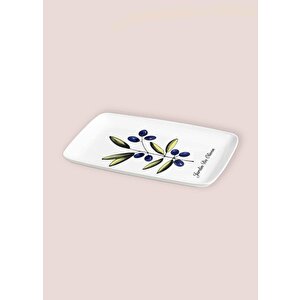 The Mia Olivos Dikdörtgen Servis Tabağı 31x20 Cm Ovs0015