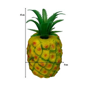 Yapay Ananas Meyve Ananas Artificial Pıneapple 15cm Plastik