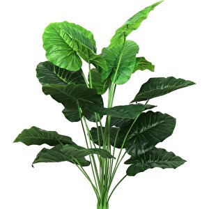 Yapay Çiçek Saksıda Pothos Yeşil 18dal 60cm Salon Çiçeği Yapay Bitki
