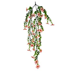 Yapay Çiçek Pembe Sarkan Mineli Okaliptus Şimşir Yapay Sarmaşık 5dal 60cm